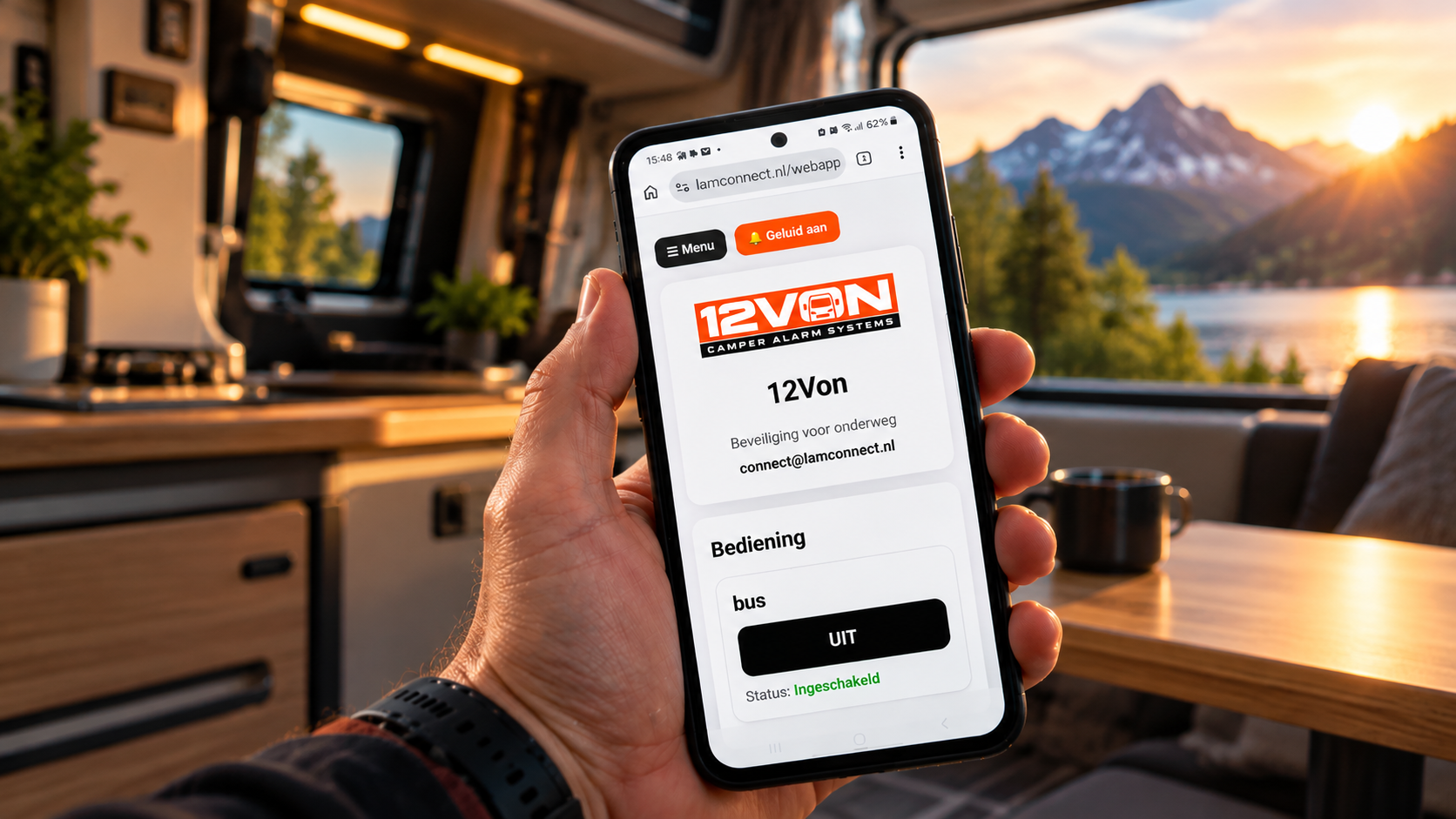 12VON webapp bediening